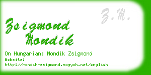 zsigmond mondik business card
